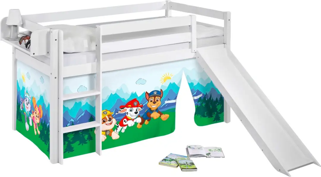 Halfhoogslaper Paw Patrol met tent en glijbaan