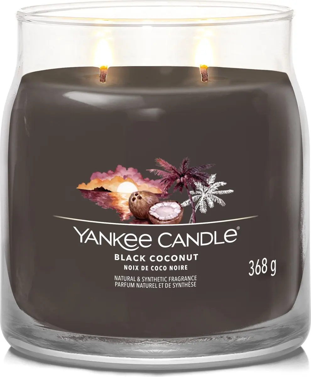 Yankee Candle Black Coconut Geurkaars - 50 Branduren - afbeelding 2 van 6