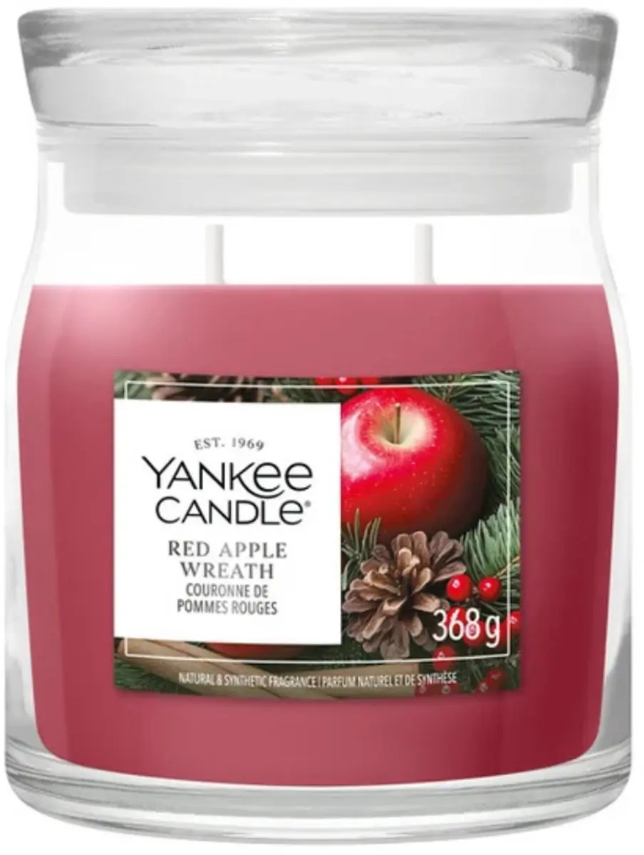 Yankee Candle Red Apple Wreath Geurkaars - 368g - afbeelding 3 van 3