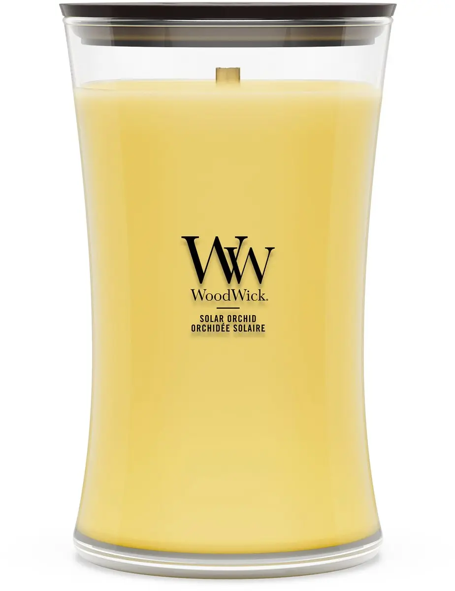 WoodWick Hourglass Solar Orchid Large Geurkaars - 130 branduren - afbeelding 5 van 5