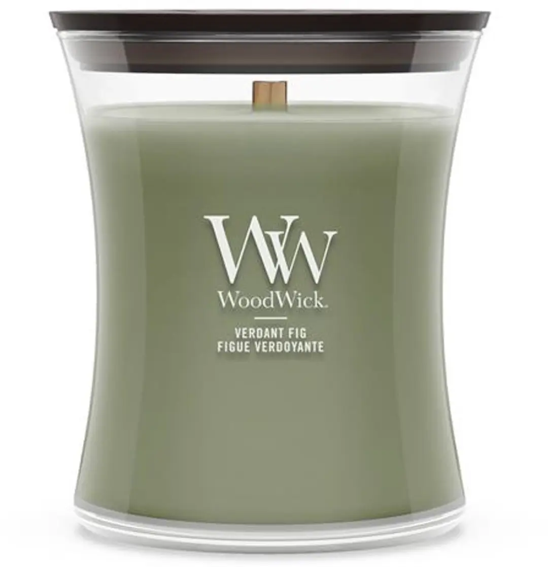 WoodWick Verdant Fig Medium Kaars - 60 Branduren - afbeelding 5 van 5