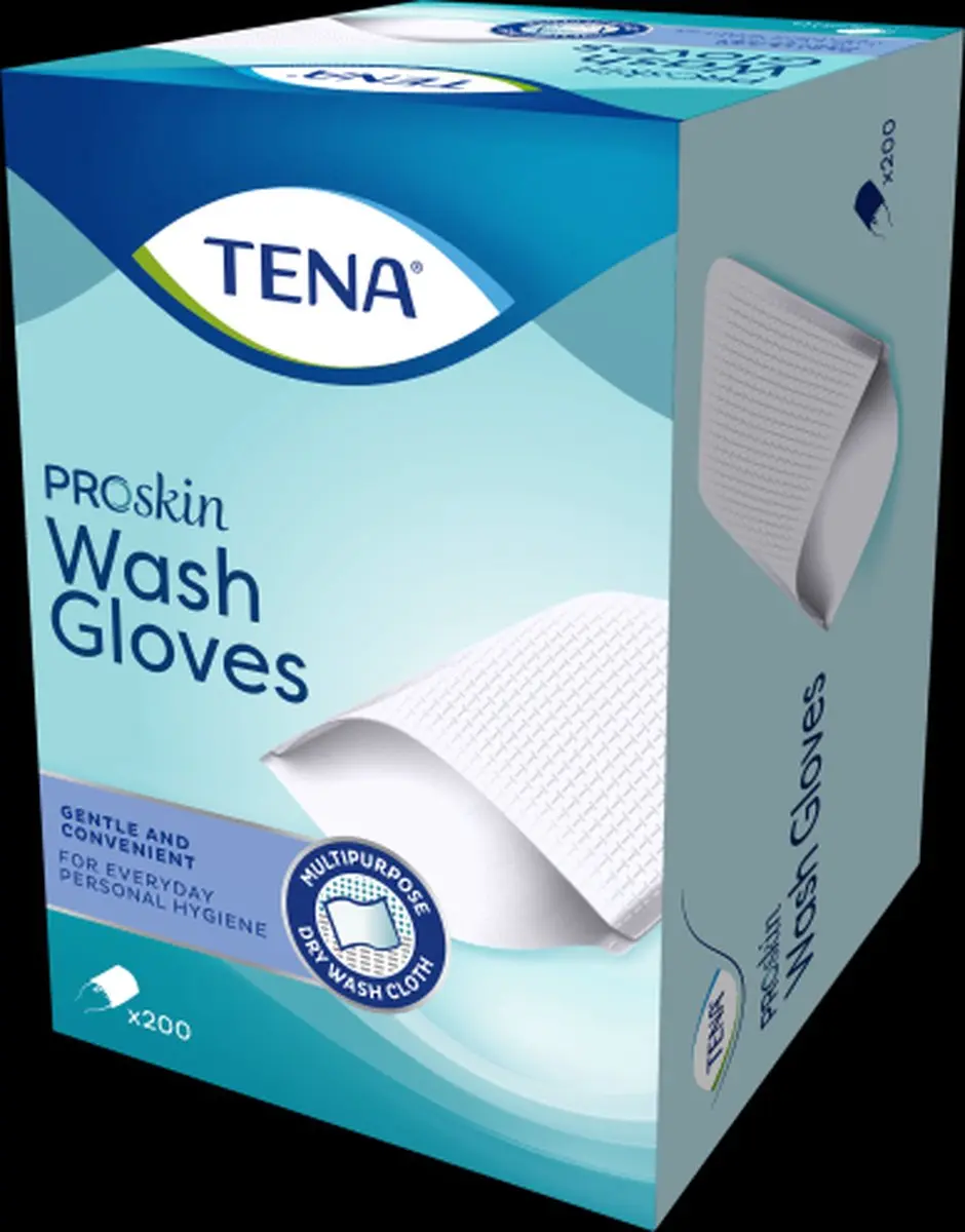 Tena Wash Glove - 3 pakken van 200 handschoenen