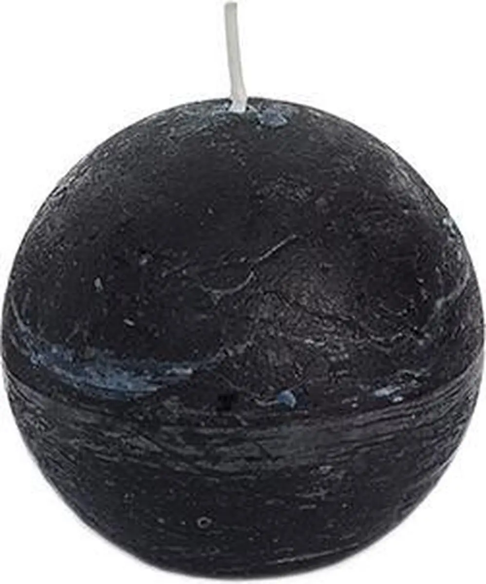 Spaas Rustieke Bolkaars 8cm Zwart