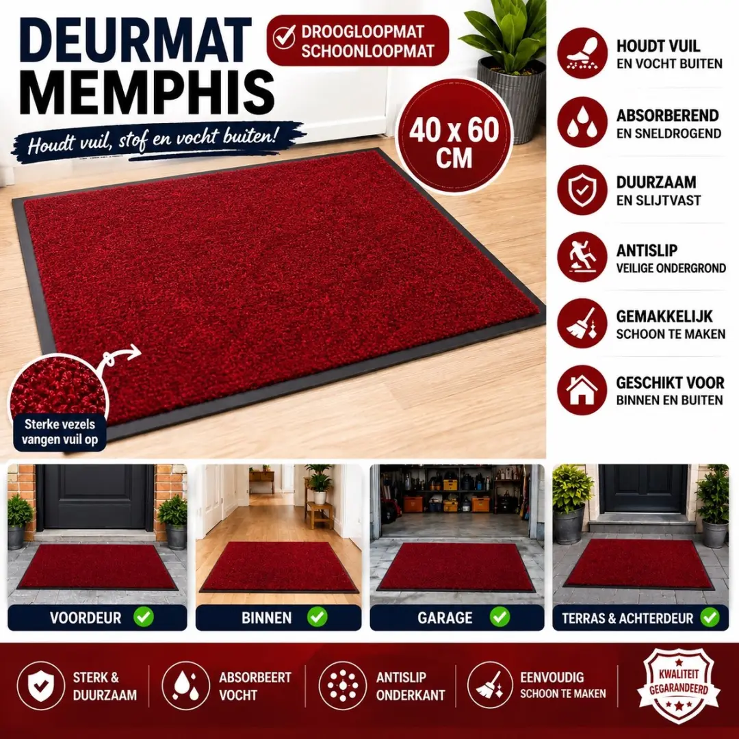 Wicotex Memphis Deurmat 40x60cm
