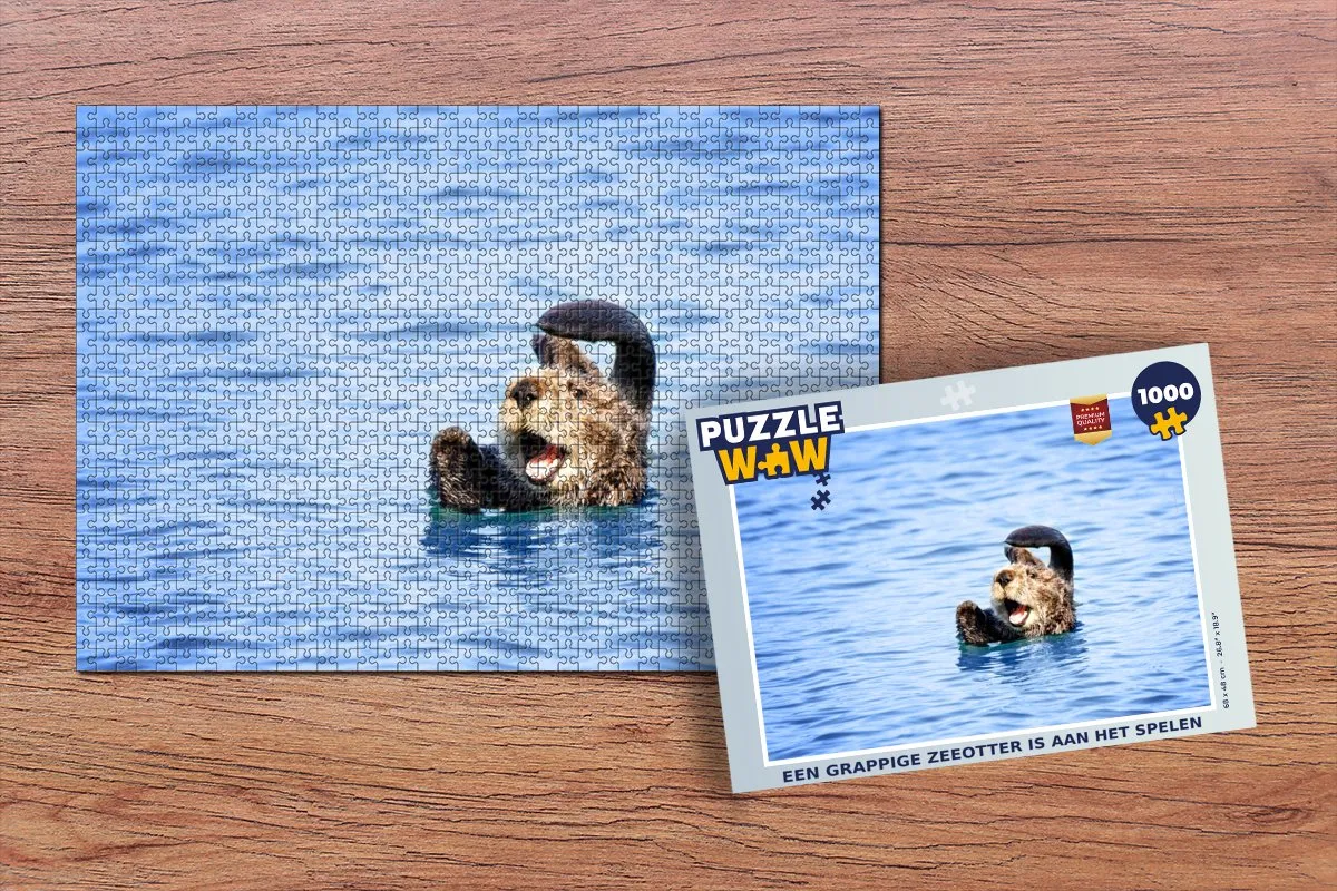 PuzzleWow Zeeotter Legpuzzel 1000 Stuks - Multicolor