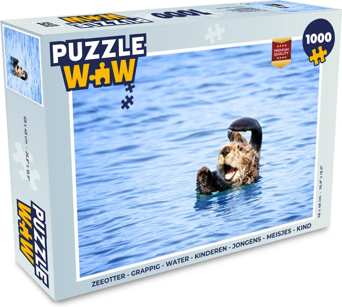 PuzzleWow Zeeotter Legpuzzel 1000 Stuks - Multicolor