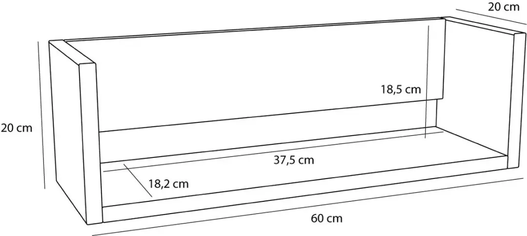 Hübsch Gap Wandplank - Natuurlijk - afbeelding 2 van 6