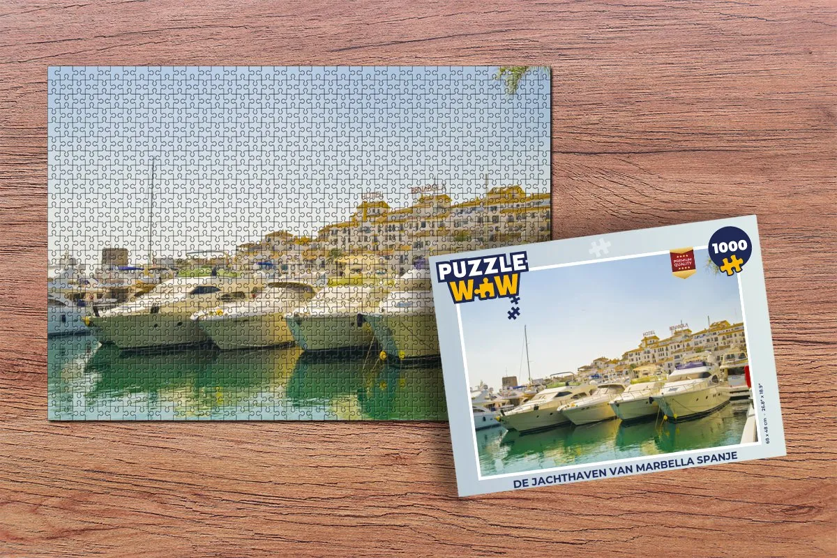 PuzzleWow Legpuzzel De Jachthaven van Marbella - 1000 Stuks - Multicolor