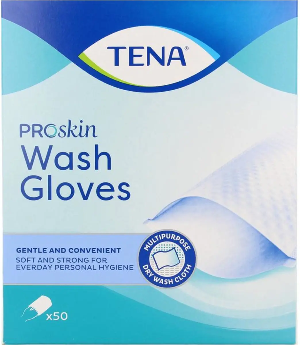 Tena Wash Glove - 12 pakken van 50 stuks