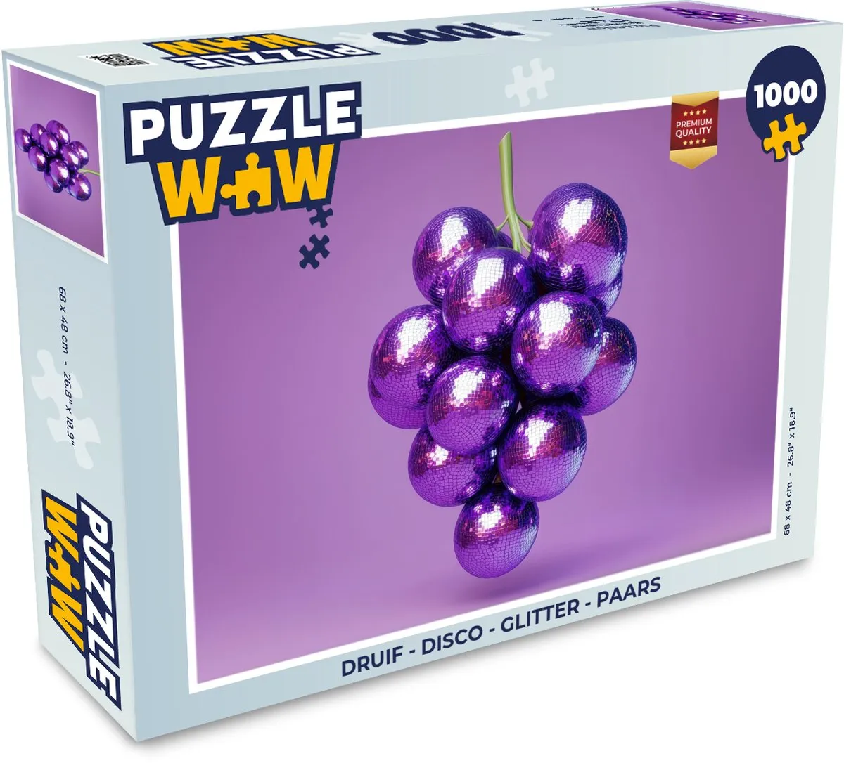PuzzleWow Disco Druif Legpuzzel 1000 Stuks - Paars