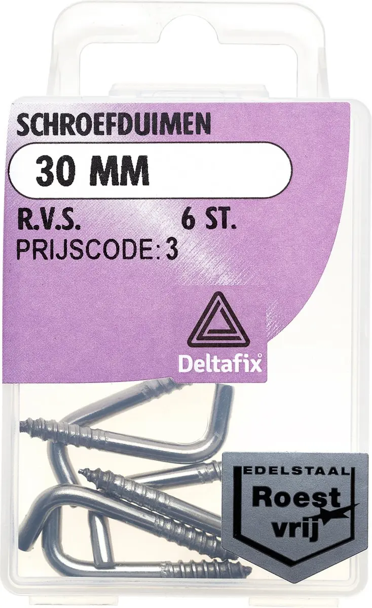 Deltafix Schroefduimen 30mm RVS A2