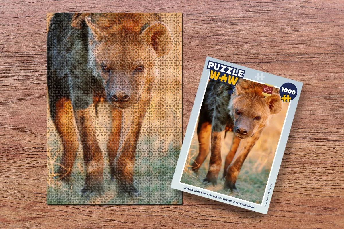 PuzzleWow Hyena Legpuzzel 1000 Stuks - Multicolor