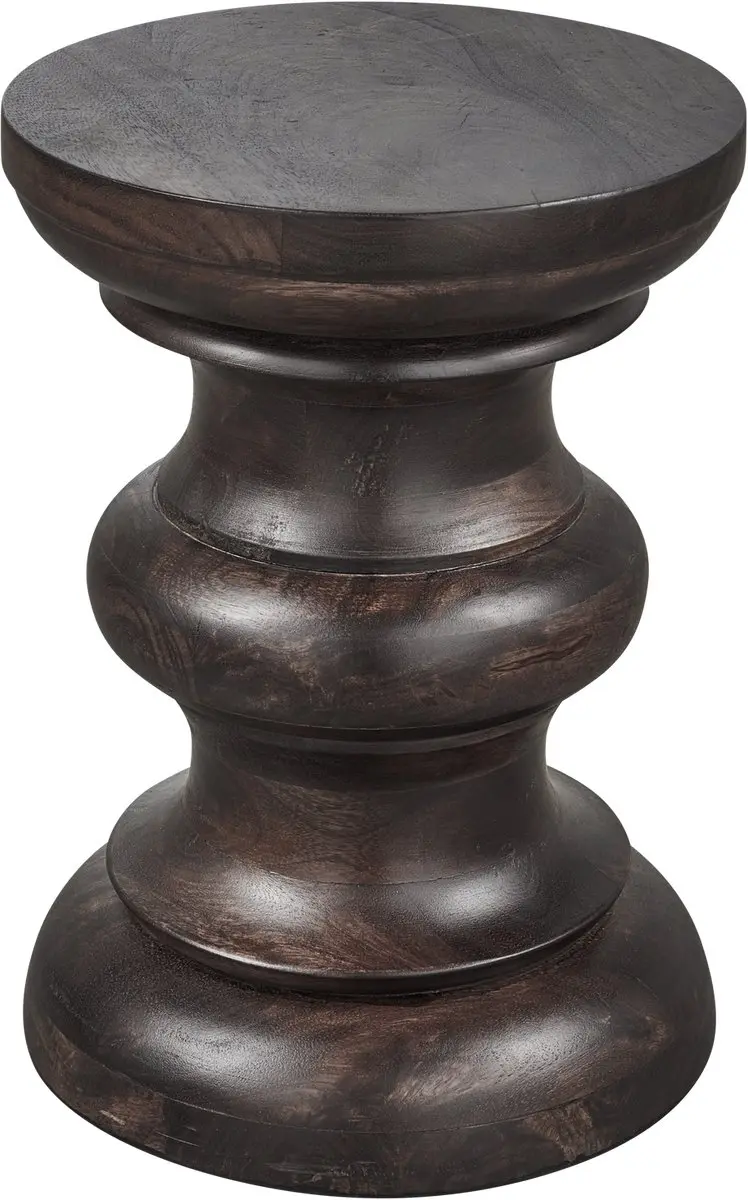 WOOOD Jonah Bijzettafel Donkerbruin 30cm