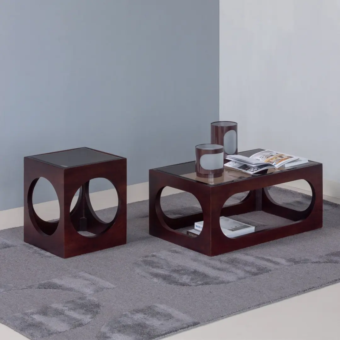 WOOOD Trax Salontafel Acaciahout 77x50cm - Bruin - afbeelding 2 van 5