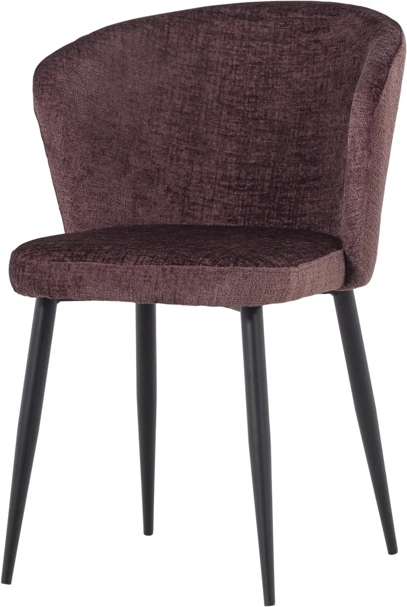 WOOOD Luse Eetkamerstoel Velvet - Paars - Set van 2 - afbeelding 5 van 6