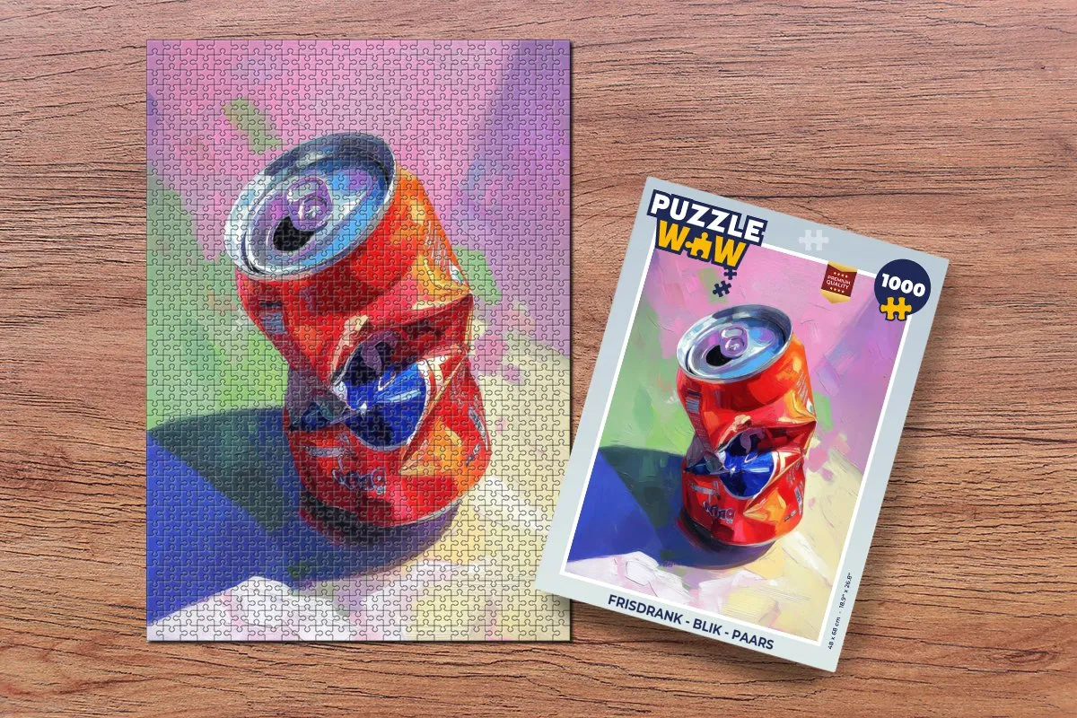PuzzleWow Frisdrank Puzzel 1000 Stuks - Paars