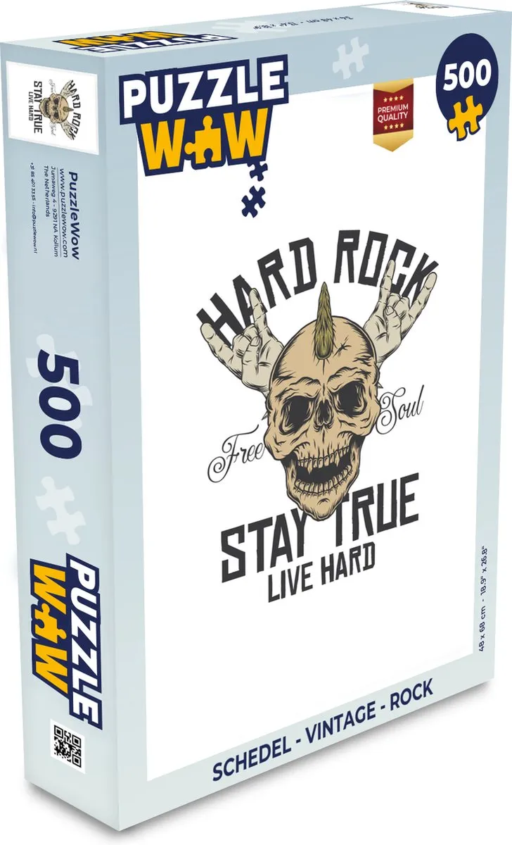 PuzzleWow Schedel Legpuzzel 500 Stuks