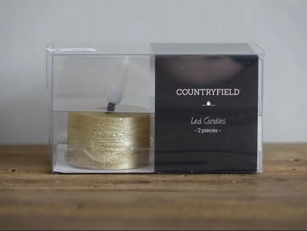 Countryfield LED Theelichtjes Goud - 2 Stuks - afbeelding 4 van 5