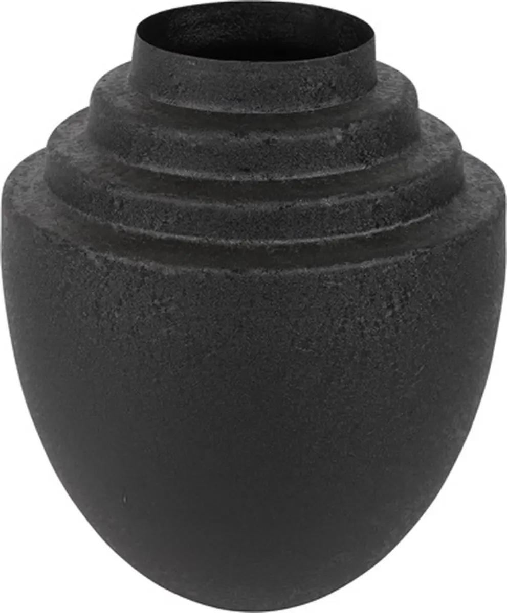 Countryfield Vaas Fajah metaal L25B25H31CM zwart