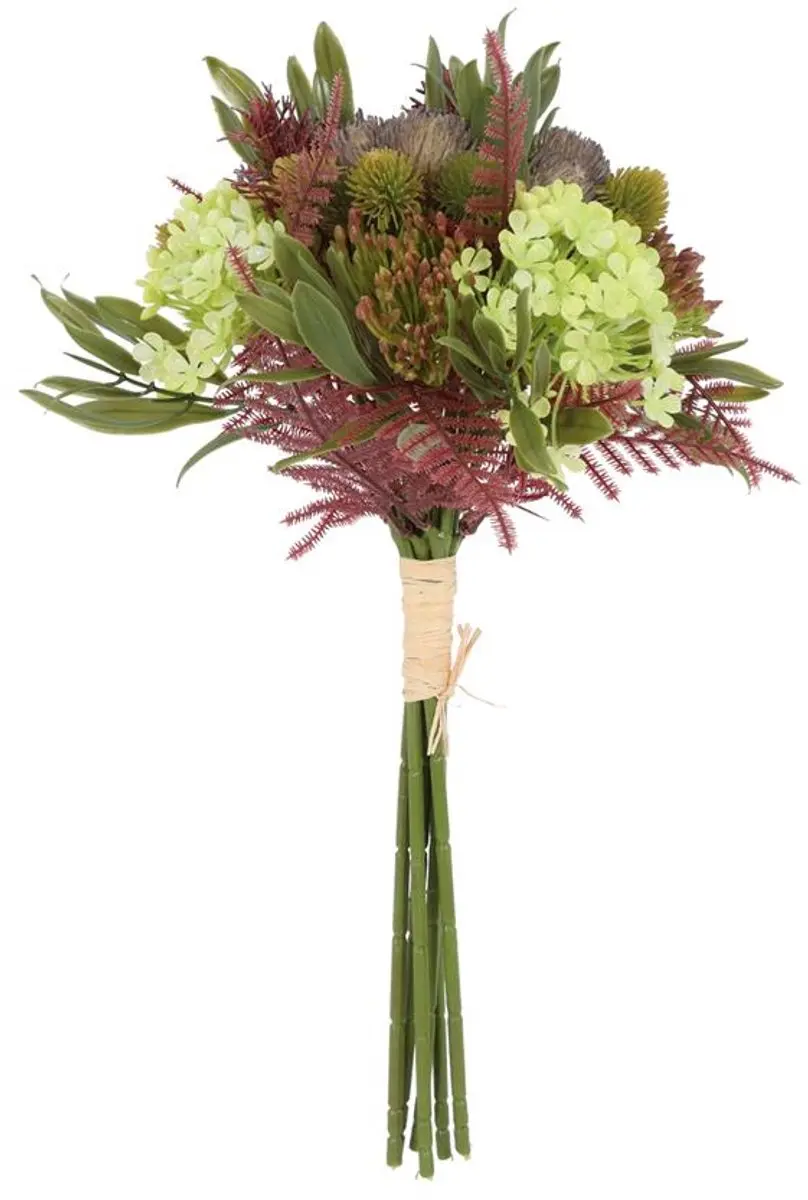 Kunstboeket Viburnum mix l.groen H35cm