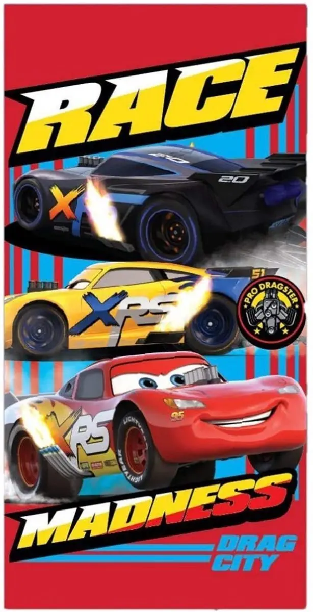 Badlaken/strandlaken Cars Lightning McQueen 70 x 140 cm