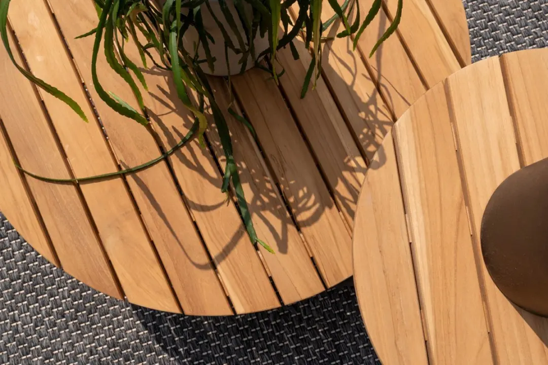 4 Seasons Verdi Ronde Salontafel Teak 73cm - Taupe - afbeelding 2 van 6