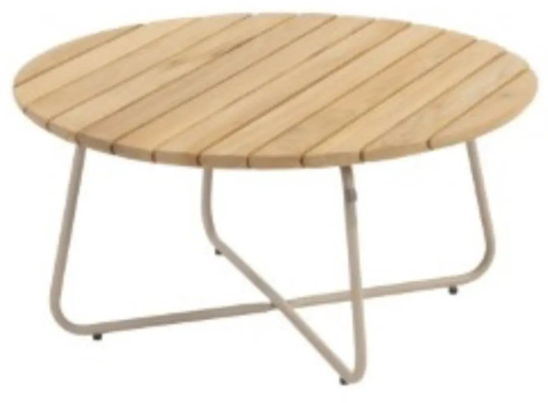 4 Seasons Verdi Ronde Salontafel Teak 73cm - Taupe - afbeelding 6 van 6
