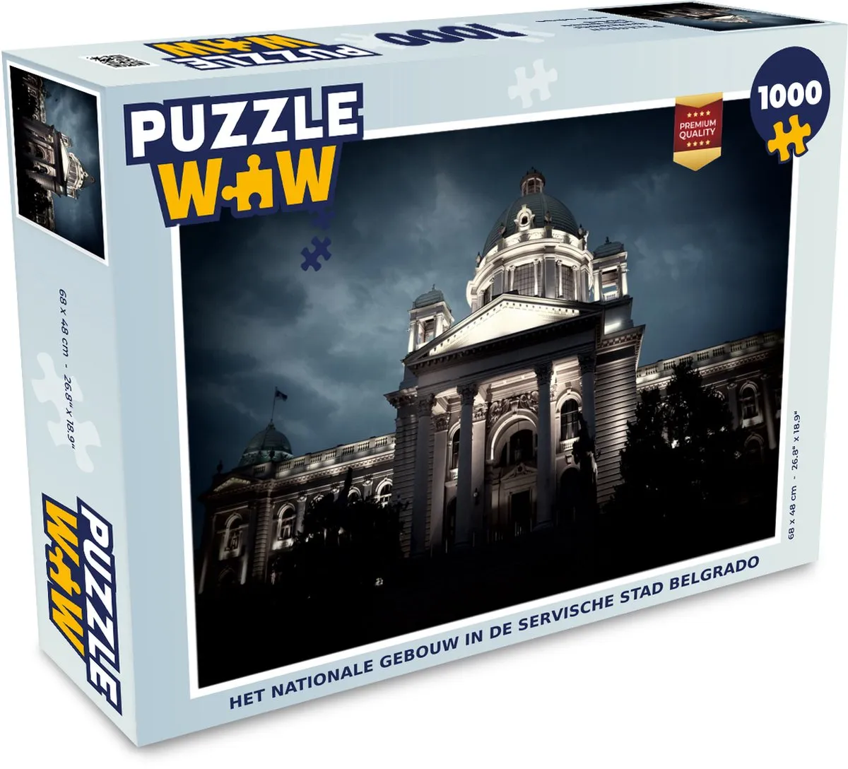 PuzzleWow Het Nationale Gebouw Belgrado Legpuzzel 1000 Stuks - Multicolor
