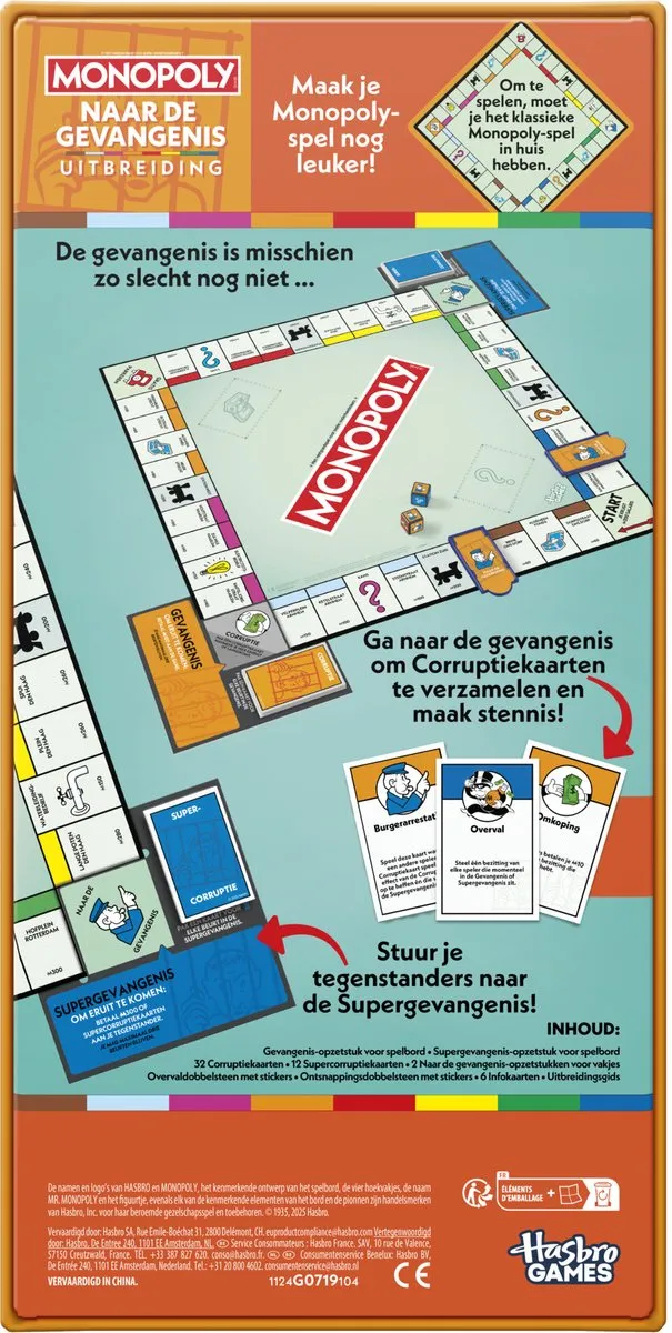 Monopoly Naar de Gevangenis Uitbreiding - G0719104 - Gezelschapsspel