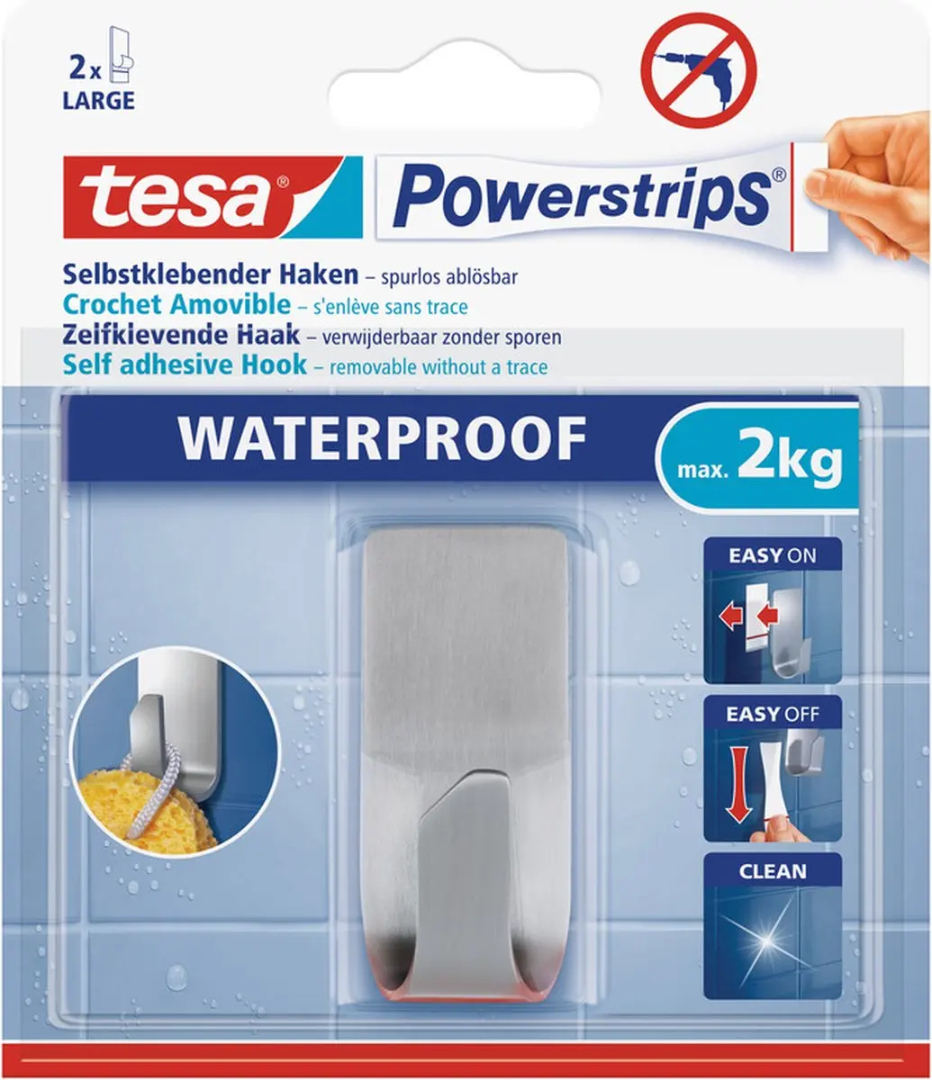 Tesa RVS haak