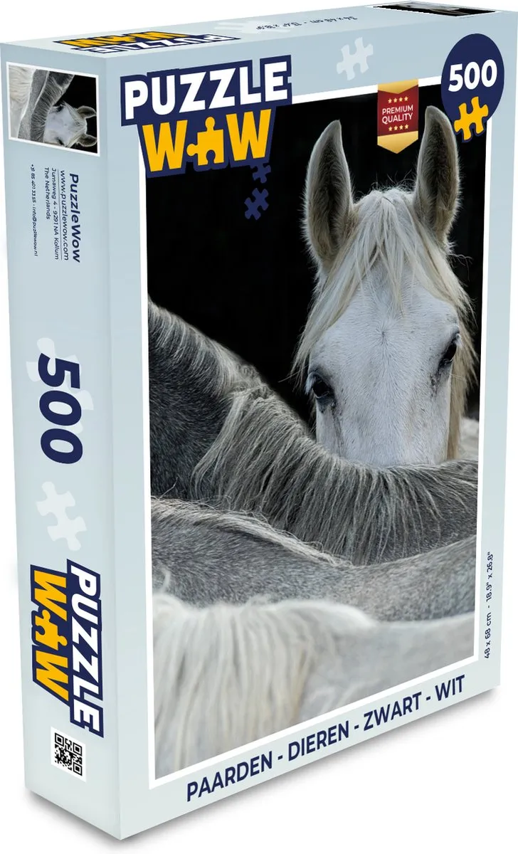 PuzzleWow Paarden Dieren Legpuzzel 500 Stuks