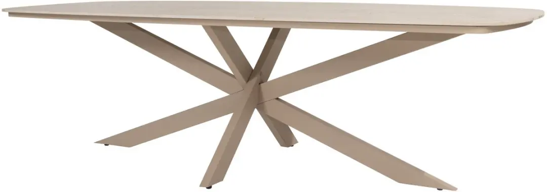 Nevada low dining tuintafel 250x105xH69 cm deens ovaal keramiek latte 4 Seasons