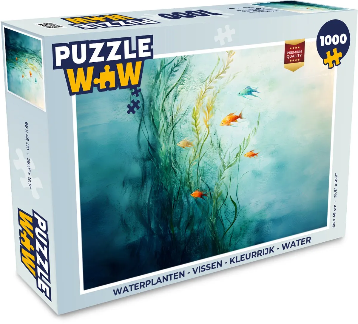 PuzzleWow Waterplanten & Vissen Legpuzzel 1000 Stuks