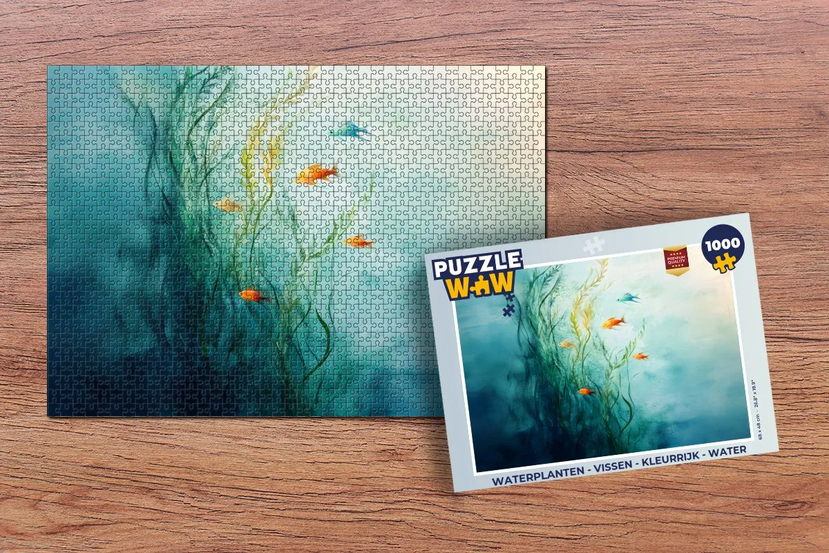 PuzzleWow Waterplanten & Vissen Legpuzzel 1000 Stuks
