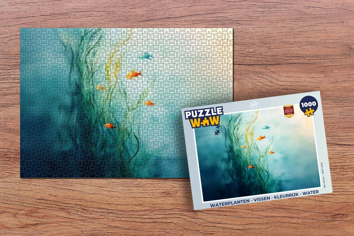 PuzzleWow Waterplanten & Vissen Legpuzzel 1000 Stuks