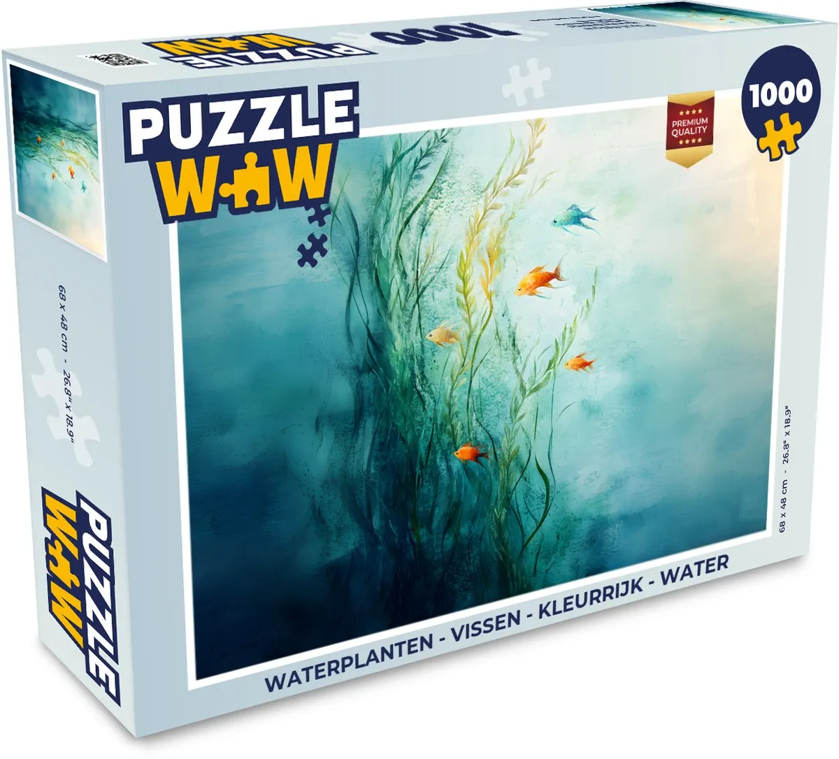 PuzzleWow Waterplanten & Vissen Legpuzzel 1000 Stuks