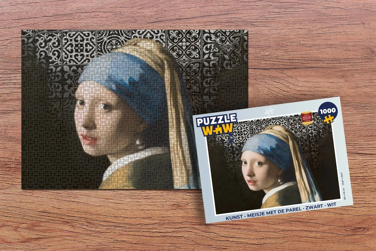 PuzzleWow Meisje met de parel Legpuzzel 1000 Stuks - Multicolor