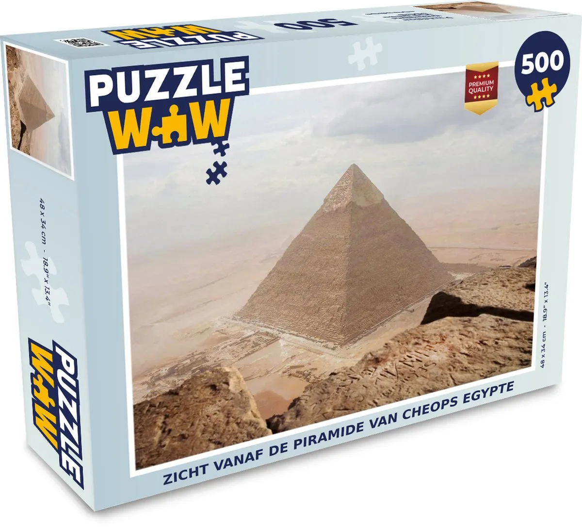 PuzzleWow Egypte Piramide Legpuzzel 500 Stuks