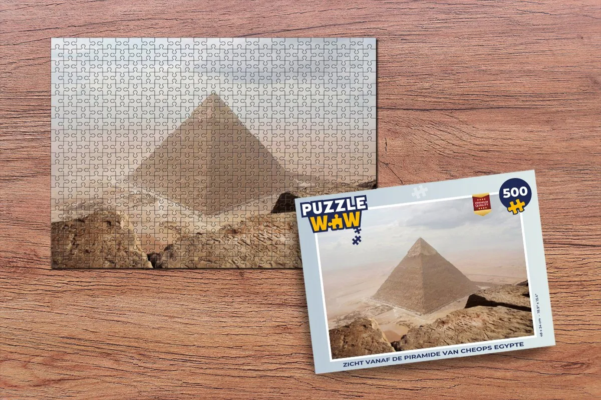 PuzzleWow Egypte Piramide Legpuzzel 500 Stuks - Multicolor