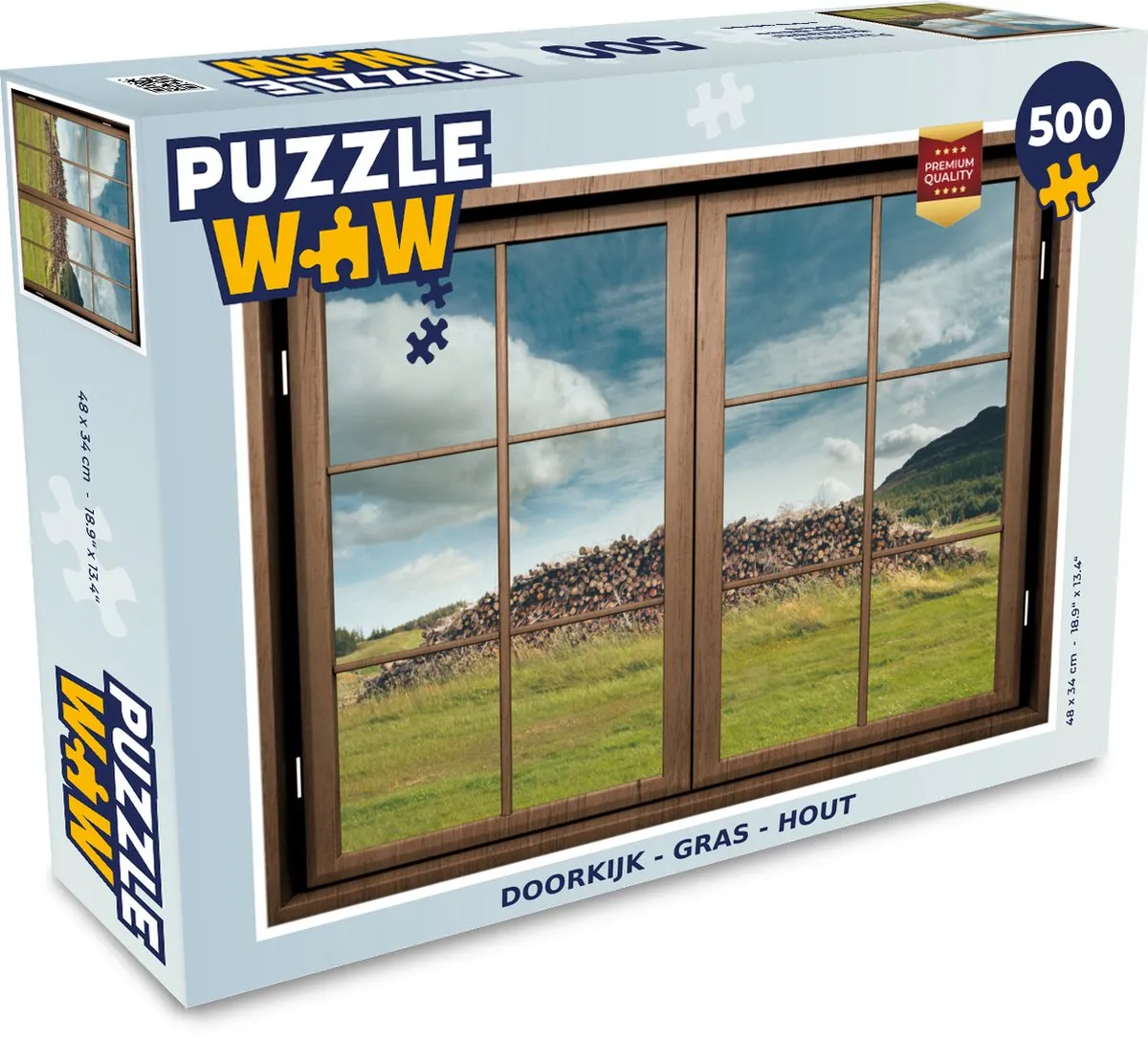 PuzzleWow Doorkijk Gras Legpuzzel 500 Stuks