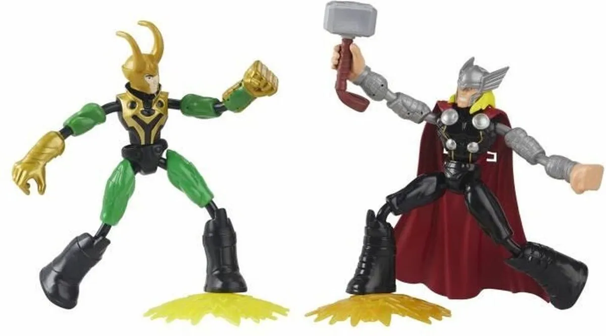Spider-Man Thor vs Loki Bend N Flex Speelfiguur - afbeelding 2 van 3