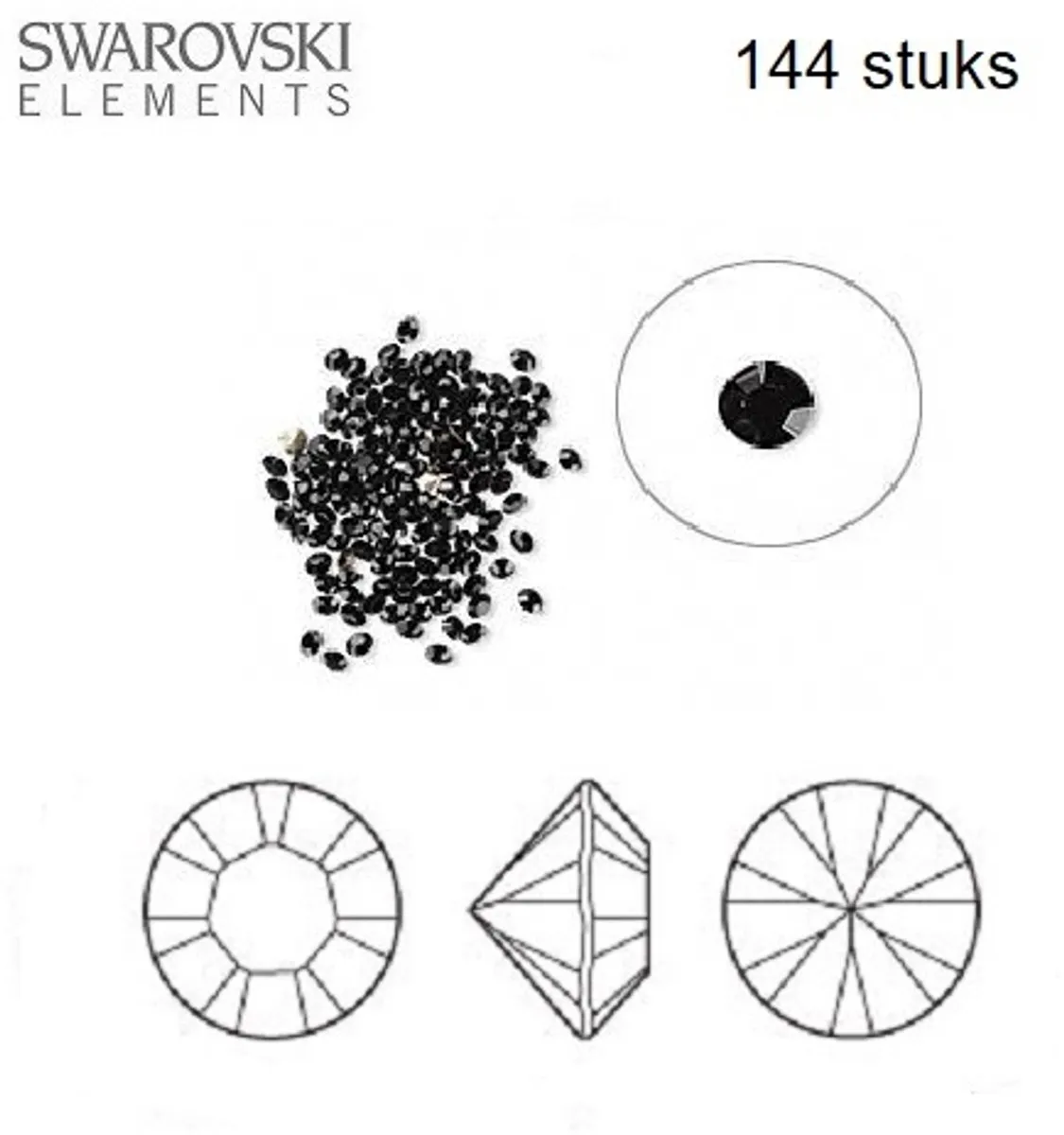 Swarovski Chaton PP9 Xirius Puntsteentjes 1,5mm