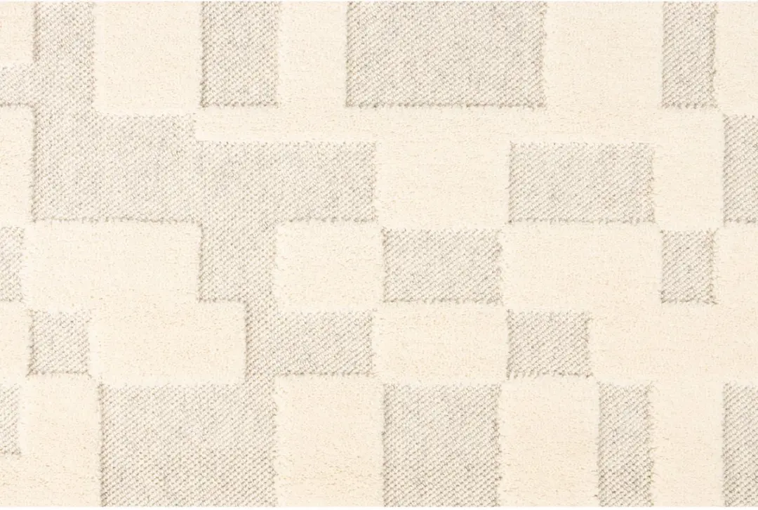 Zuiver Bricks Vloerkleed 160x230cm Grijs/Beige - afbeelding 5 van 6