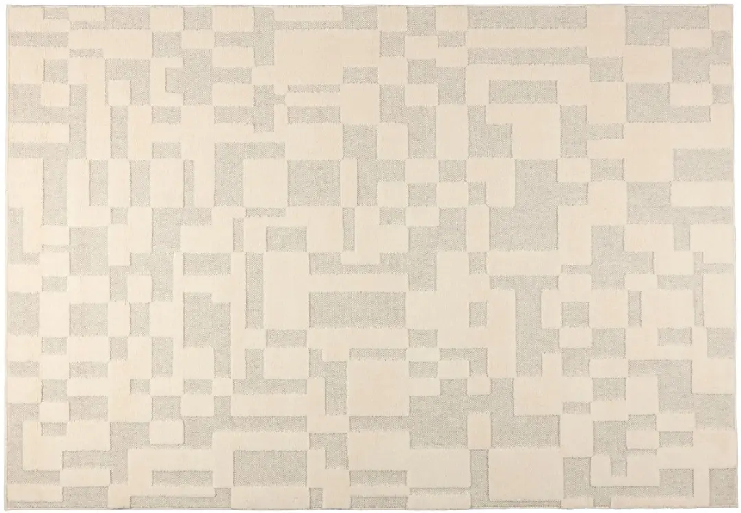 Zuiver Bricks Vloerkleed 160x230cm Grijs/Beige