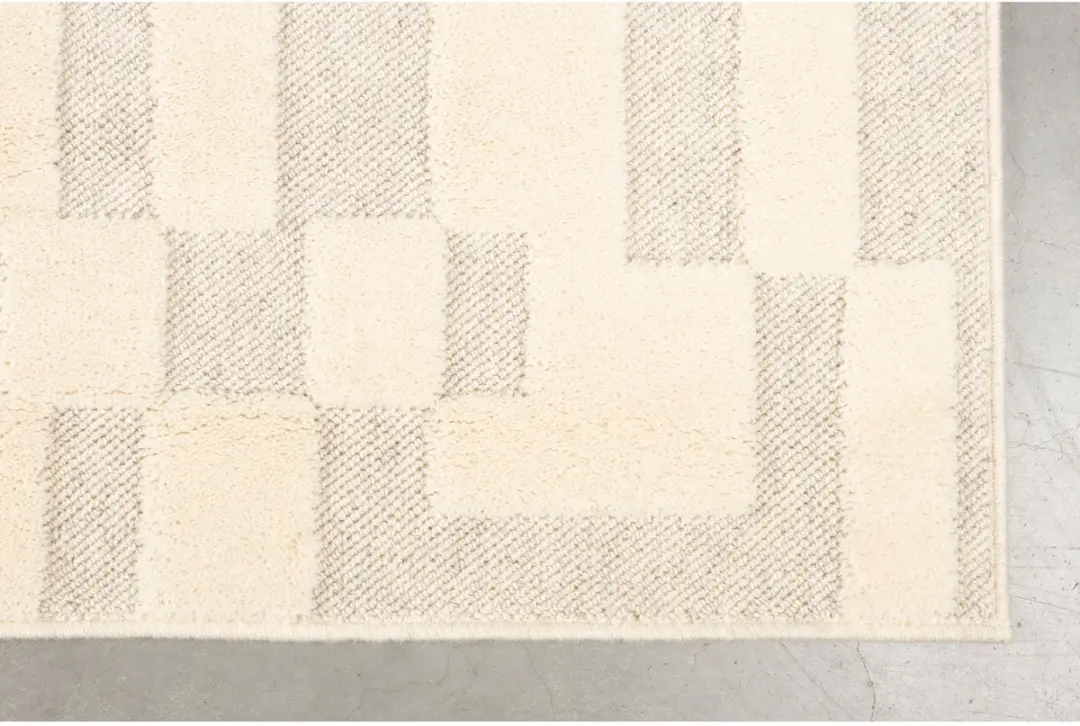 Zuiver Bricks Vloerkleed 160x230cm Grijs/Beige - afbeelding 6 van 6