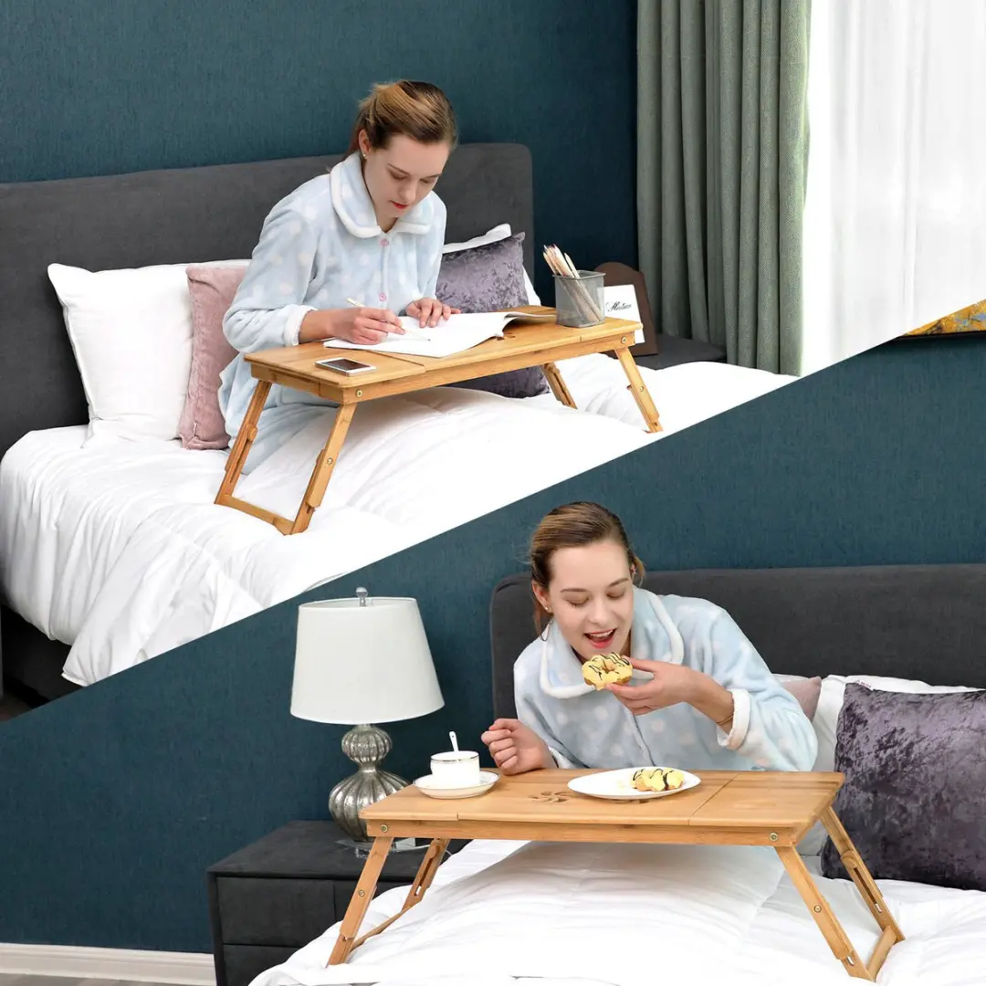 Songmics Laptop Tafel LLD004 - Bruin - afbeelding 4 van 5