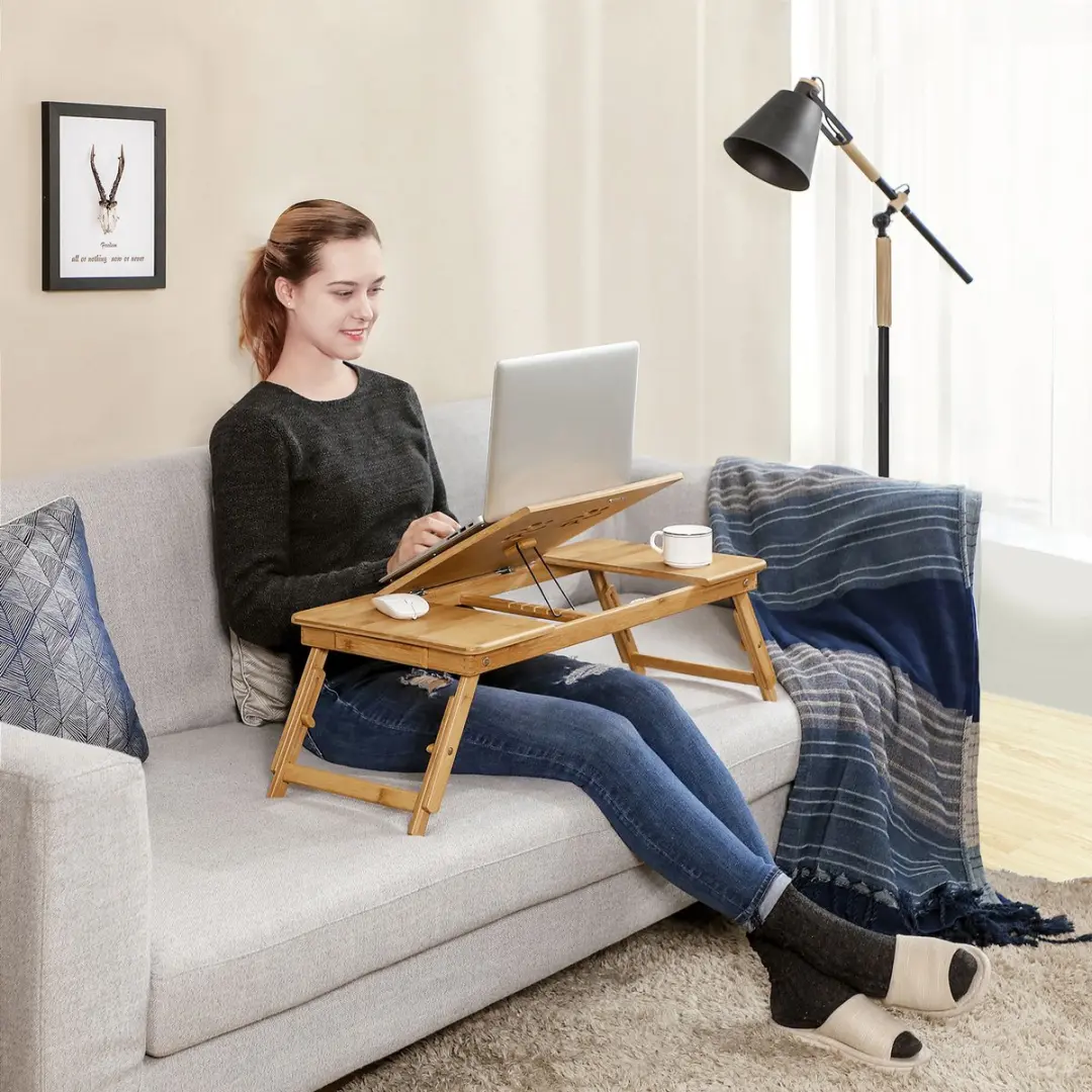 Songmics Laptop Tafel LLD004 - Bruin - afbeelding 5 van 5
