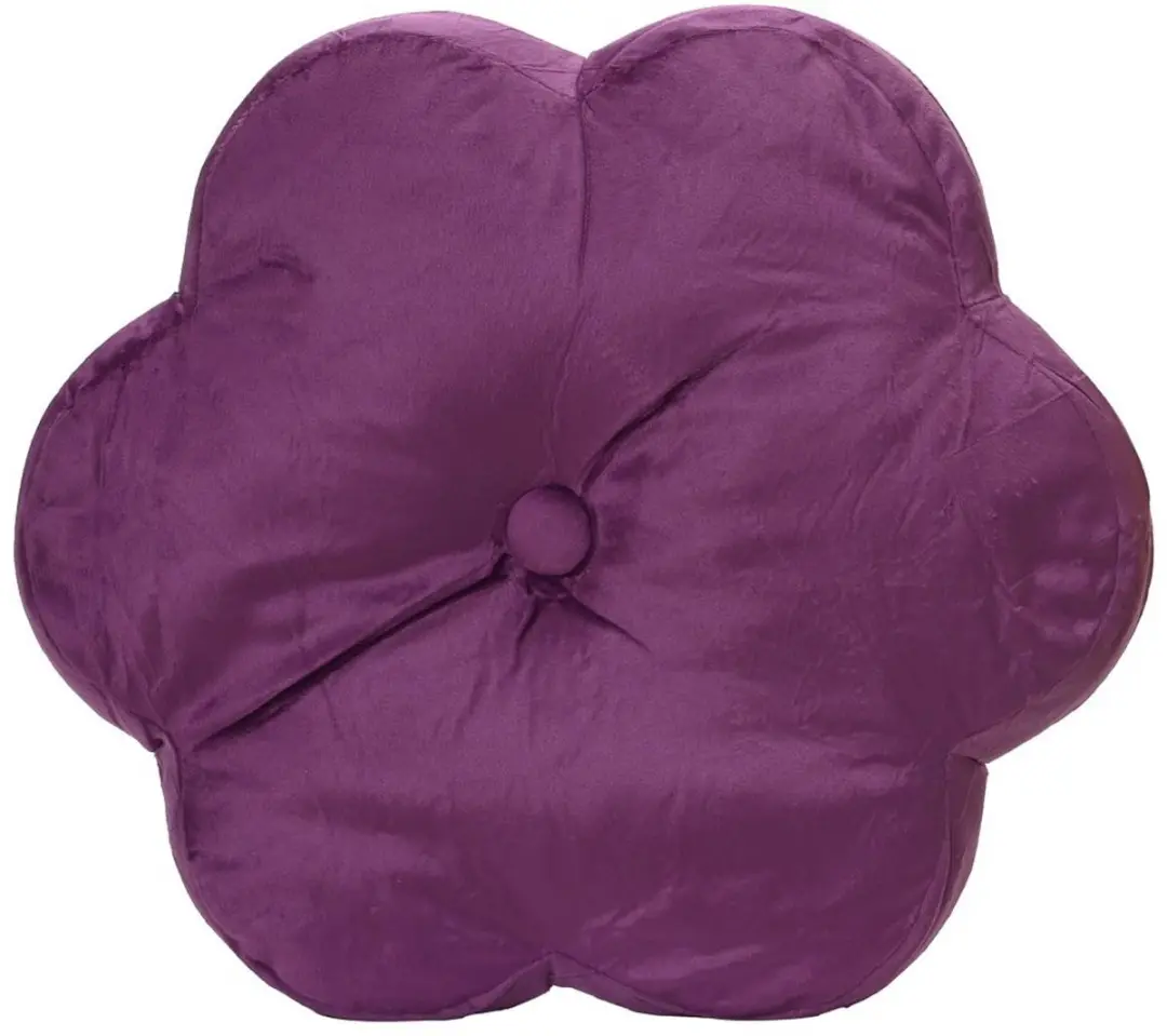 Kaemingk Decoris sierkussen bloemvorm lila 38 cm