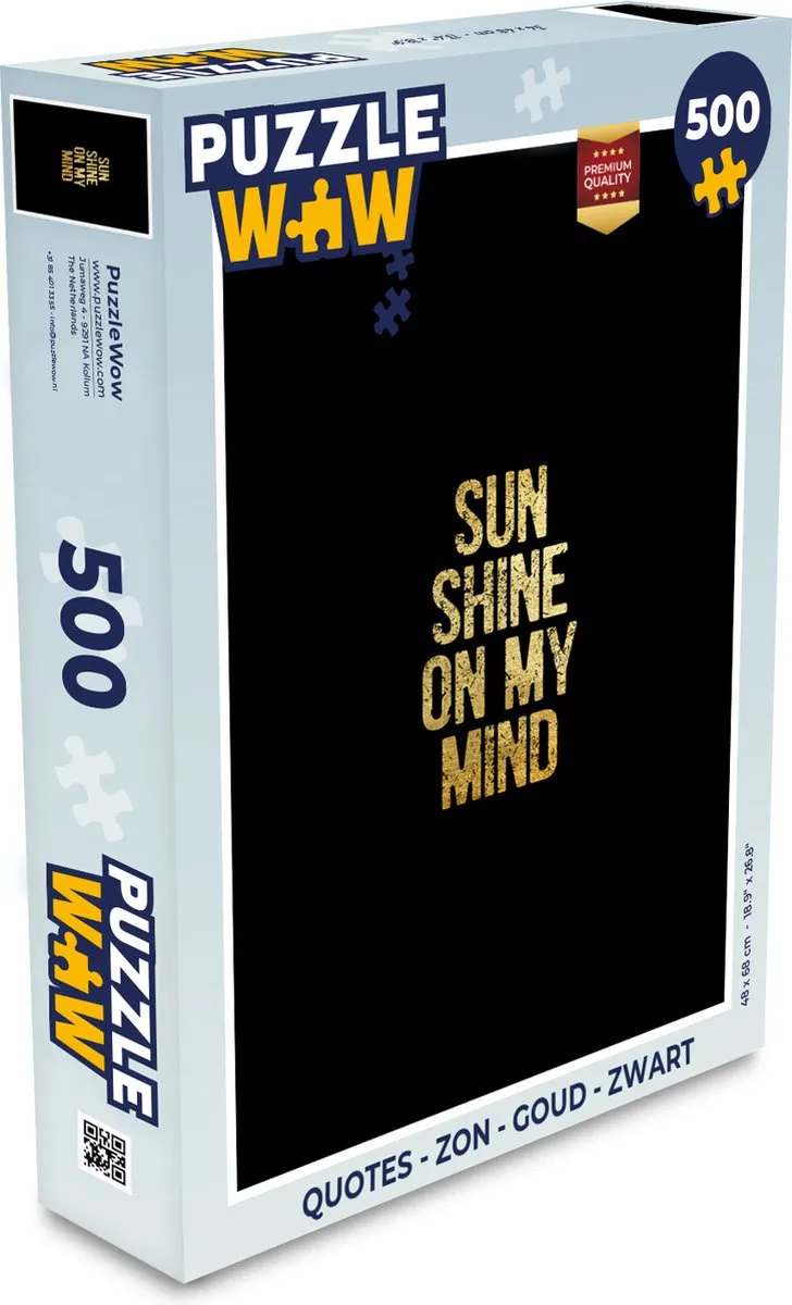 PuzzleWow Quotes Zon Puzzel 500 Stuks