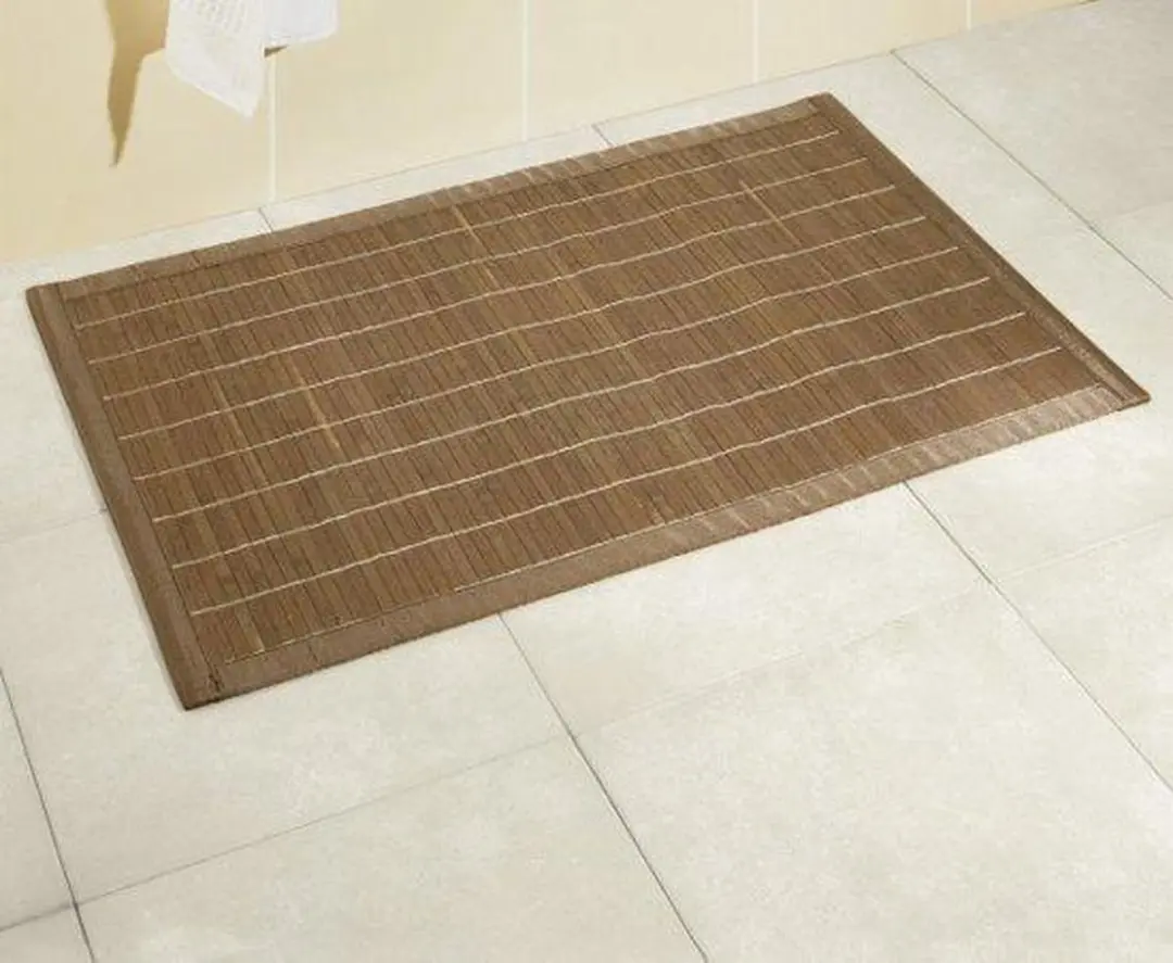 Douchemat Wenko Bamboo Donkerbruin 80x50cm